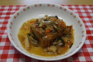 写真:生揚げの野菜あんかけ