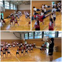 写真：6年生　組体操の練習3