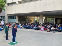 写真：5年生立科移動教室一日目の様子1