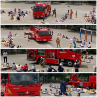 写真：2年生　消防写生会3