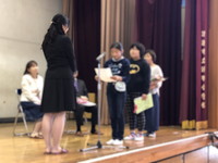 写真：離任式の様子