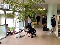 写真：七夕の木を設置する様子3