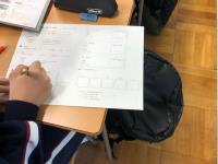 写真：授業で使っているプリント