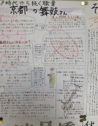 写真：京都の舞妓さんについての発表作品