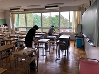 写真：6月2日消毒作業1