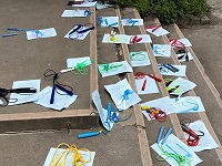 写真：色とりどりの縄跳び