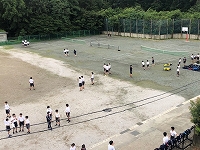 写真：校庭で部活動の様子1
