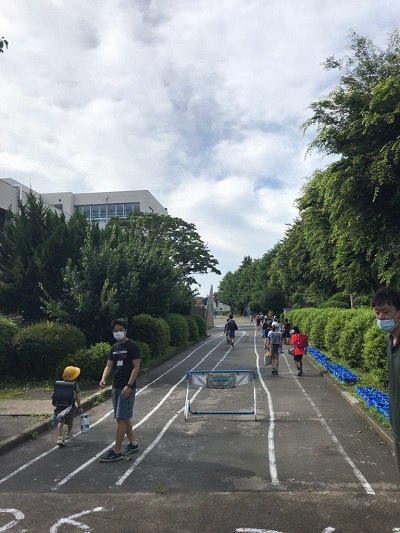 写真:登校の様子