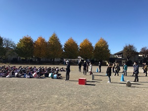 1年生引き取り訓練の様子