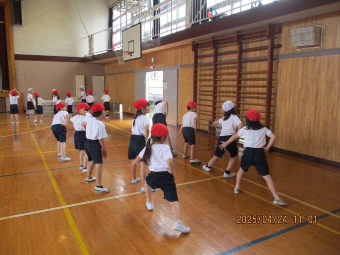 1,2年生運動会合同練習1