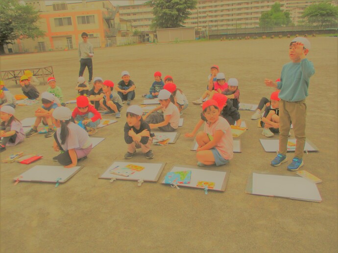 2年生 働く消防の写生会1