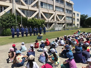 消防写生会の様子1