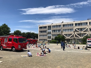 消防写生会の様子2