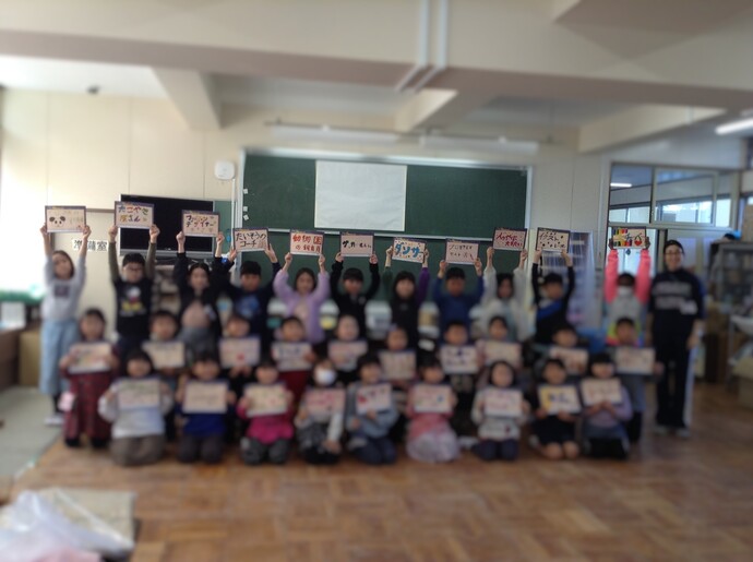 笑顔写真の撮影の様子