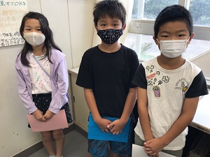 児童代表あいさつの4年生