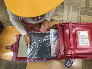 タブレット持ち帰りの様子