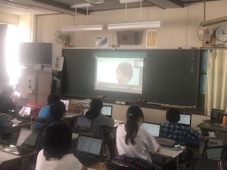 ハンセン病資料館オンライン授業の様子