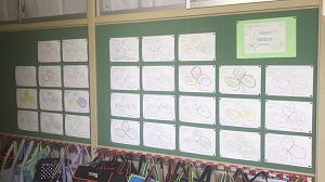 十小リボンプロジェクトの掲示の様子