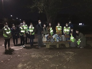 夜間パトロールの様子