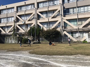 落ち葉はきの様子1