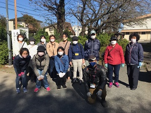 落ち葉はきの様子2