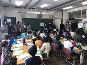 まちたんけんお礼の様子