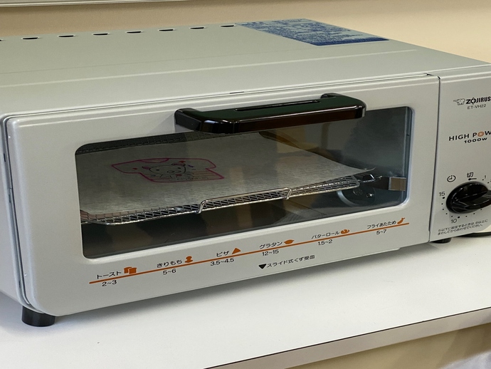 焼いている様子