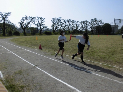 バトンパスの練習