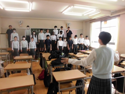 合唱コンクール朝練