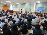写真　生徒会朝礼