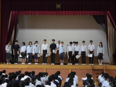 生徒会朝礼