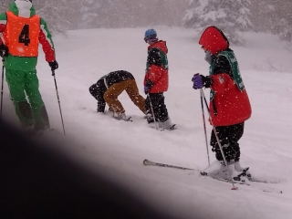 午前のスキー講習