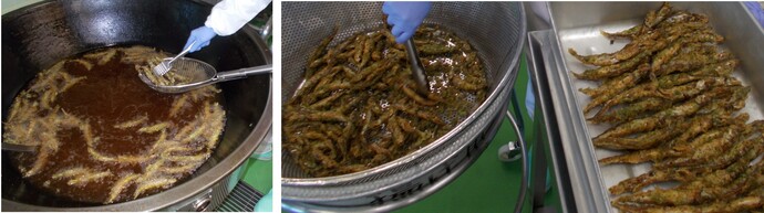 ししゃもの磯部揚げ調理写真