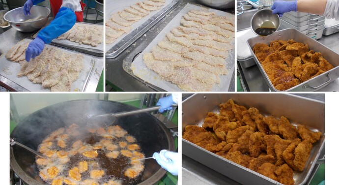 ソースカツ丼調理写真