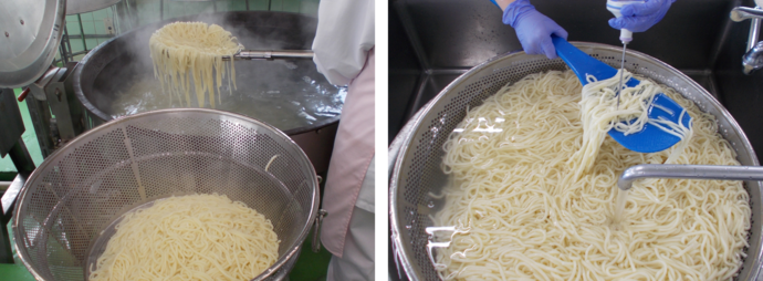 冷やしうどんの調理