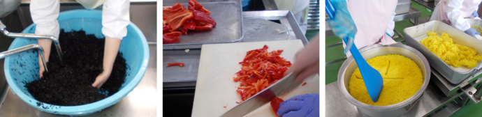 ブラックカレーの調理の様子