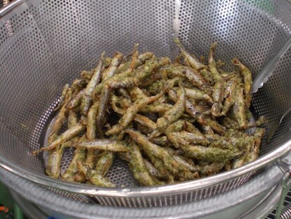 ししゃもの磯部揚げ調理写真