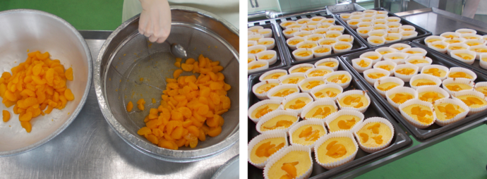 オレンジスフレ調理写真