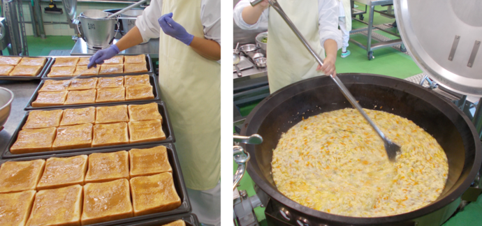 ごまきな粉トーストの調理写真