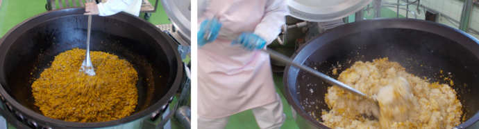 コーンピラフの調理写真