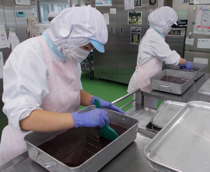 ぶどうかん調理写真