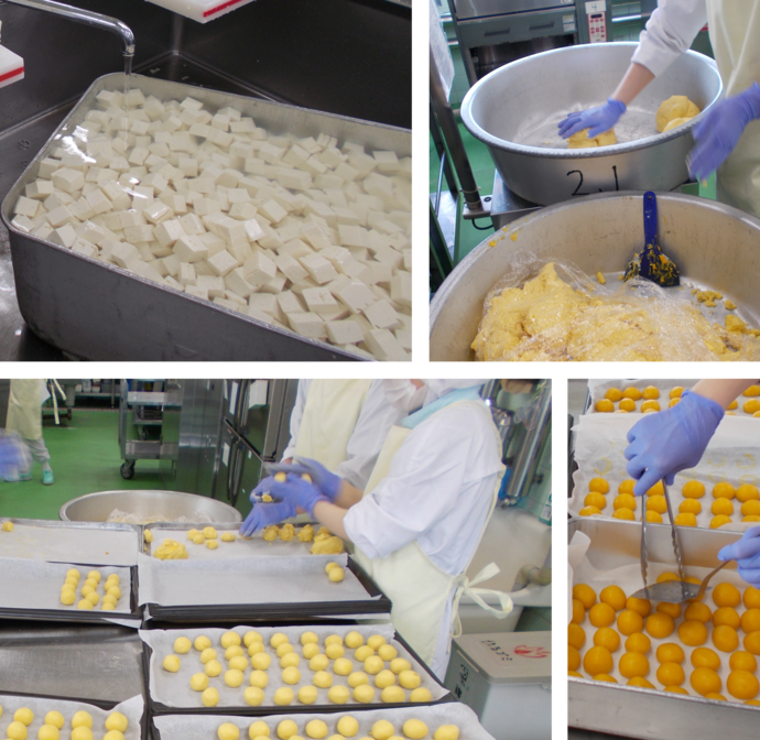 お月見団子調理写真