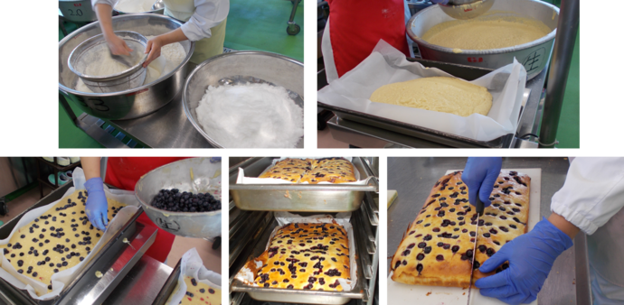 ブルーベリーケーキ調理写真