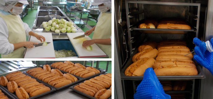 チリビーンズサンド調理写真