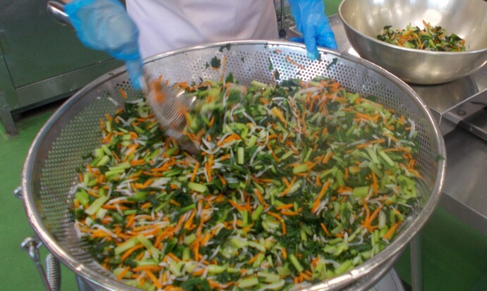 のり和え調理写真