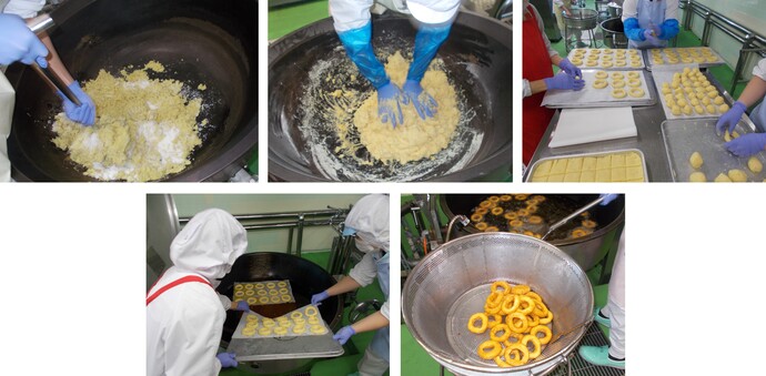 米粉のさつまいもドーナツ調理写真