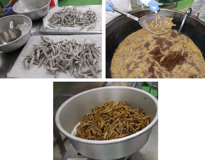 きびなごのから揚げ調理写真