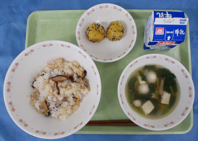 10月8日給食の写真