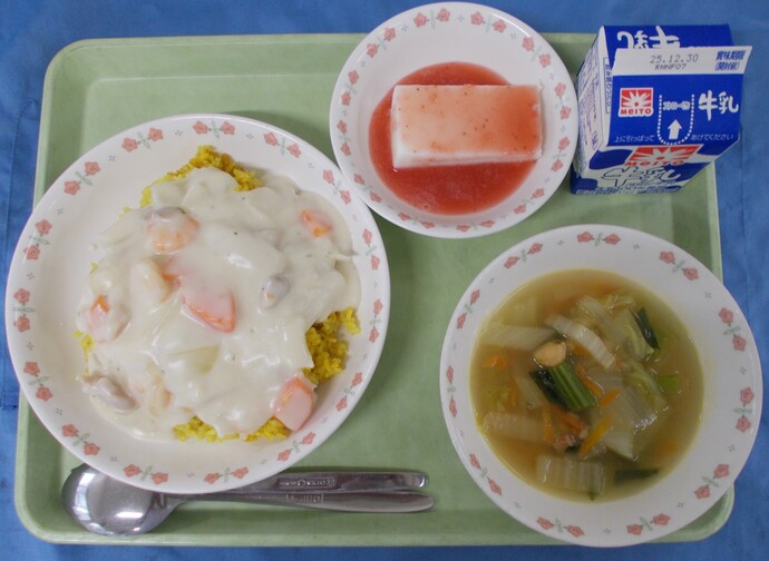 12月24日給食の写真