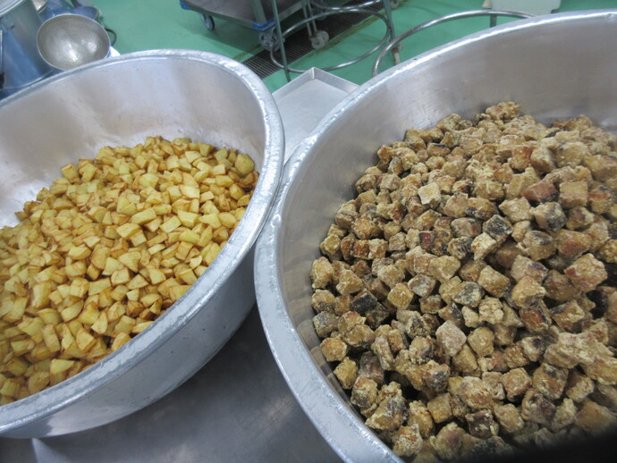 からっと揚がった鰹とジャガイモ